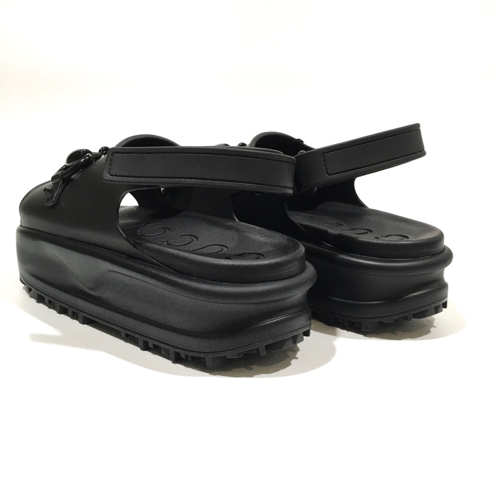 Gucci Black Platform Sandal with Signature Horsebit Detail - Picture 5 of 9